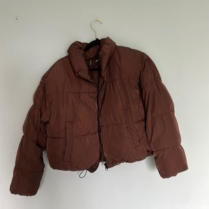 Brown Puffer Jacket Size L